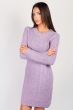 Платье женское вязаное с круглым вырезом 352K001 светло-сиреневый