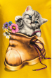 Футболка женская Кот в сапоге 600F014 желтый