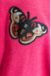 Свитшот женский с нашивками «бабочки» 82PD503 малиновый