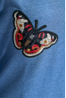 Свитшот женский с нашивками «бабочки» 82PD503 синий (светлый)