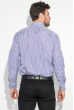 Рубашка мужская в полоску, классический воротник 50PD50802 бело-сиреневый