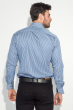 Рубашка мужская в полоску, классический воротник 50PD50802 сине-голубой
