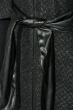 Пальто женское с поясом, рукав «Летучая мышь» 64PD161 черно-серый твид