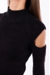Свитер с открытыми плечами 188P6500 черный Свитер с открытыми плечами 188P6500 черный