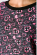 Свитшот женский 120PM004 черно-розовый