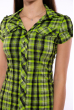 Рубашка женская 118P250 салатово-черный