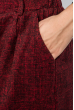 Юбка женская с карманами, мелкая клетка 953K015-1 бордо