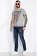 Стильная мужская футболка 148P113-12 светло-серый меланж