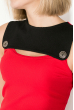 Платье женское, с прорезью на груди 74PD150 красный