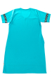 Платье (батал) декорированное  76PD255-1 лазурный