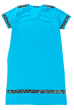 Платье (батал) декорированное  76PD255-1 бирюзовый