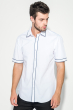 Рубашка мужская с контрастным ободком на воротнике 50P041 айвори