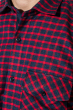 Рубашка мужская теплая, в клетку 50PD0041-3 красно-синий
