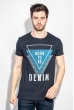 Футболка мужская крупный принт 168F034-4 темно-синий Футболка мужская крупный принт 168F034-4 темно-синий