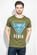 Футболка мужская крупный принт 168F034-4 хаки Футболка мужская крупный принт 168F034-4 хаки