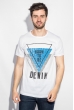 Футболка мужская крупный принт 168F034-4 белый Футболка мужская крупный принт 168F034-4 белый