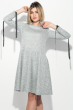 Платье женское рукав три четверти 69PD1054 светло-серый меланж