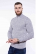 Кофта с воротом на молнии 609F66 серый