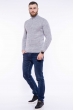 Кофта с воротом на молнии 609F66 серый
