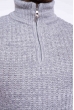Кофта с воротом на молнии 609F66 серый