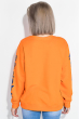 Свитшот женский с надписями на рукавах 82PD953 оранжевый