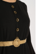 Платье декорированное пуговицами 640F002 черный