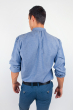 Рубашка мужская с длинным рукавом, воротник на пуговице №208F004 джинс