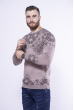 Стильный мужской свитер 129P4062 бежевый