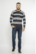 Стильный мужской свитер 85F334 чернильный-стальной