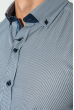 Рубашка мужская двухцветная полоска 50P2130-1 светло-серый