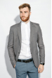 Пиджак мужской базовый 409F001-2 серый