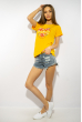 Стильная женская футболка 85F283 желтый