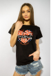 Стильная женская футболка 85F283 черный