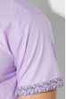 Рубашка мужская цветочный воротник 50P021 сиреневый
