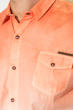 Рубашка мужская градиент 50P022 морковно-белый