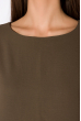 Однотонная женская блуза 120POI19029 темный хаки