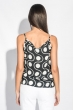 Майка-топ женская с кружевом на груди 212F055 чернильно-белый