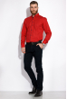 Рубашка мужская 129P056 красно-черный