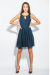 Платье женское воздушный силуэт 964K004 темно-синий