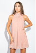 Платье женское легкое в горошек 964K005 розово-молочный