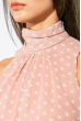 Платье женское легкое в горошек 964K005 розово-молочный