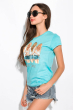 Модная женская футболка 155P006 бирюзовый