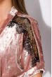 Велюровый женский халат 124P005 пудровый