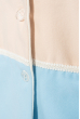Пальто женское трехцветное 69PD829 крем-беж-голубой