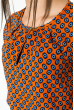 Блузка женская, шифоновая 81P0112 оранжево-синий