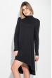 Платье женское удлиненная спинка, воротник гольф 74PD179 черный