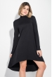 Платье женское удлиненная спинка, воротник гольф 74PD179 черный