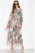 Утонченное платье с цветочным принтом 120PUR254 пепельный / принт