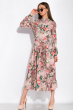 Утонченное платье с цветочным принтом 120PUR254 пудровый принт