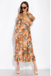 Утонченное платье с цветочным принтом 120PUR254 горчичный / принт